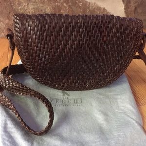 De Vecchi Hamilton Hodge Vintage Woven Saddle Bag